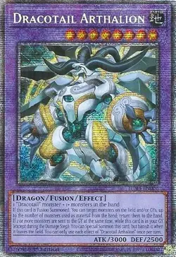 Yugioh JUSH-EN006 Dracotail Arthalion Starlight Rare 1st Edition MINT - Image 1