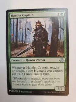 MTG Magic The Gathering Card Hamlet Captain Creature Human Warrior Green - Image 1