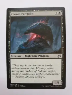 MTG Magic The Gathering Card Gloom Pangolin Creature Nightmare Pangolin Black - Image 1