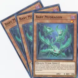 3x YUGIOH..BABY MUDRAGON..DAMA-EN081..NM/MT/NP..1ST EDITION..COMMON - Image 1