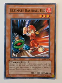 1st Ed Ultimate Baseball Kid SD3-EN009 Yugioh - Image 1