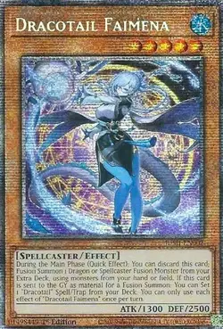 Yugioh JUSH-EN002 Dracotail Faimena Starlight Rare 1st Edition MINT - Image 1