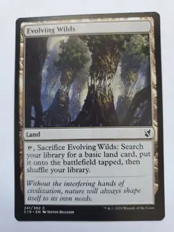 MTG Magic The Gathering Card Evolving Wilds Land Commander 2019 - Image 1