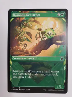 MTG Magic The Gathering Card Kazandu Nectarpot Creature Insect Green Zendikar Ri - Image 1