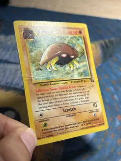 Kabuto 50/62 Fossil W Gold Stamp Wizards Promo Fossil WOTC Pokemon Card DMG - Image 4