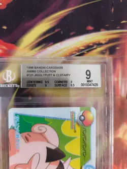 Pokemon Card Japanese Carddass Vending Anime BGS Beckett 9 Jigglypuff Clefairy - Image 4
