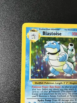Blastoise 2/102 Base set Holo Rare Pokemon Card TCG 1999 LP Condition Excellent - Image 3