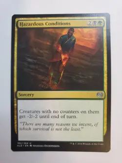 MTG Magic The Gathering Card Hazardous Conditions Sorcery Black Green Kaladesh - Image 1