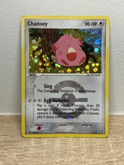Chansey 19/112 EX Firered & Leafgreen Reverse Holo Rare 2004 Pokemon Card MP - Image 1