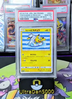 Yokohama Pikachu 281/Sm-p Japanese Pokemon Center Promo Card 2018 PSA 10 GMINT - Image 1