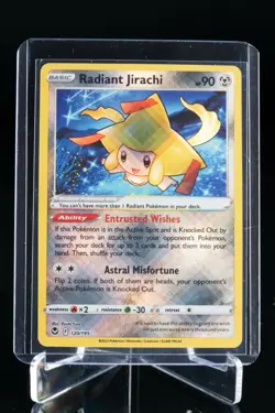 Radiant Jirachi 120/195 Rare Pokemon Card Silver Tempest NM - Image 1