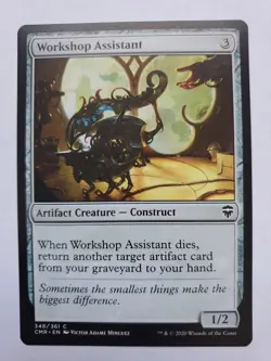 MTG Magic The Gathering Card Workshop Assistant Artifact Creature Construct - Image 1