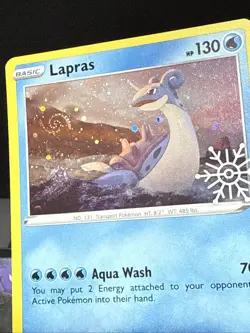 Pokemon Card Lapras 048/202 Holo Rare Snowflake Promo 2022 Advent Calendar LP - Image 2