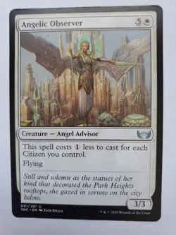 MTG Magic The Gathering Card Angelic Observer Creature Angel Advisor White - Image 1
