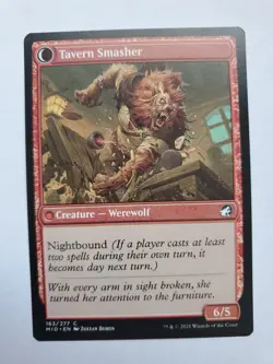 MTG Magic The Gathering Card Tavern Ruffian Tavern Smasher Creature Werewolf Red - Image 2