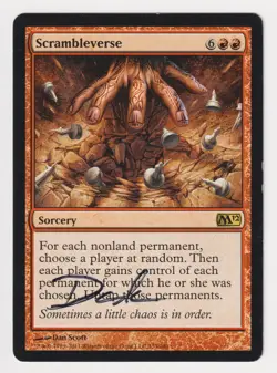 Signed Scrambleverse HP Magic 2012 M12 Artist Dan Scott MTG Rare Red Sorcery EDH - Image 1