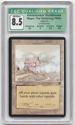 Graded Miscut Gold Signed Adventurers' Guildhouse CGC Artist Tom Wanerstrand MTG - Image 1