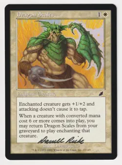 Signed Dragon Scales Proof NM Scourge Artist Darrell Riche 2003 MTG Magic AP! - Image 1