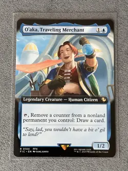 MTG - O’aka, Traveling Merchant - Extended Art - Final Fantasy - FIC 0144 - Image 1