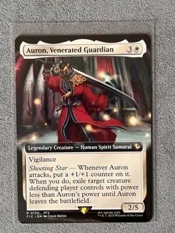 MTG - Auron, Venerated Guardian - Extended Art - Final Fantasy - FIC 0130 - Image 1