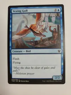 MTG Magic The Gathering Card Vexing Gull Creature Bird Blue Theros Beyond Death - Image 1