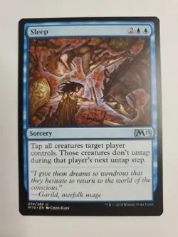 MTG Magic The Gathering Card Sleep Sorcery Blue M19 - Image 1