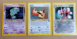 POKEMON Scizor Misdreavus HOLO Eevee Rare Promo 3 Pokemon Cards #33 #39 #11 - Image 1