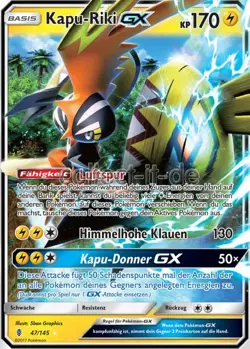 Pokemon 47/145 Kapu-Riki GX - Sonne und Mond - Stunde der Wachter - Image 1