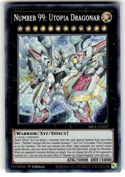 Yugioh! Number 99: Utopia Dragonar - BROL-EN057 - Secret Rare - 1st Edition NM/M - Image 1