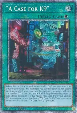 Yugioh JUSH-EN040 "A Case for K9" Starlight Rare 1st Edition MINT - Image 1