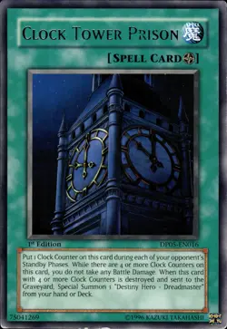 Clock Tower Prison - Rare 1st Edition DP05-EN016 - MP - YuGiOh - Image 1