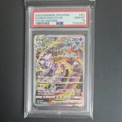 2022 POKEMON JPN SWORD & SHIELD VSTAR UNIVERSE #221 FULL ART/MEWTWO VSTAR PSA 10 - Image 1