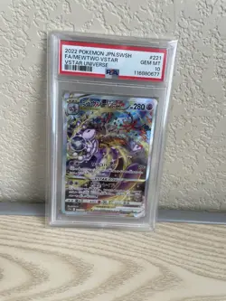 2022 POKEMON JPN SWORD & SHIELD VSTAR UNIVERSE #221 FULL ART/MEWTWO VSTAR PSA 10 - Image 1