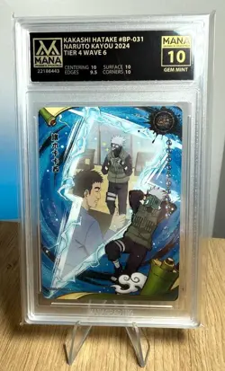 Kakashi Hatake NRZ06-BP-031L4 Naruto Kayou Card AI Grade Mana 10 Gem Mint - Image 1