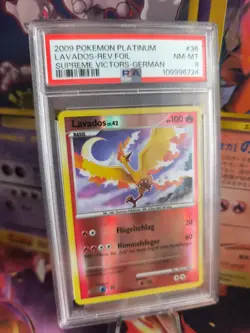 Pokemon Card Lavados Moltres Supreme Victors Reverse Holo Deutsch PSA 8 - Image 1