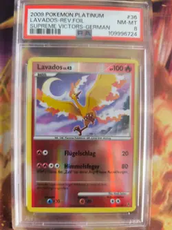 Pokemon Card Lavados Moltres Supreme Victors Reverse Holo Deutsch PSA 8 - Image 2