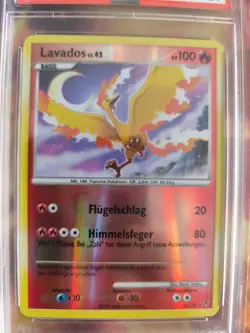 Pokemon Card Lavados Moltres Supreme Victors Reverse Holo Deutsch PSA 8 - Image 3