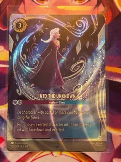 Disney Lorcana Elsa - Into The Unknown Enchanted Card - 213/204 Reign Of Jafar - Image 1