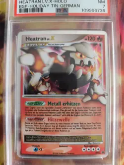 Pokemon Card Heatran Lv. X Dp Black Star Promo Diamond Pearl Holo Deutsch PSA 7 - Image 3