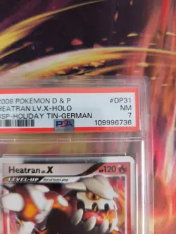 Pokemon Card Heatran Lv. X Dp Black Star Promo Diamond Pearl Holo Deutsch PSA 7 - Image 4
