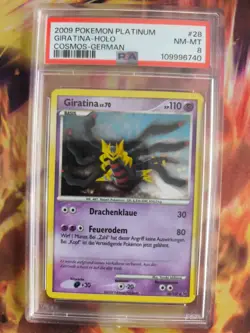 Pokemon Card Giratina Lv. 70 Platinum Platin Holo Cosmos 2009 Deutsch PSA 8 - Image 2