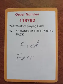 MTG card lot: 10 random Proxies plus 160 2-sided mini Creature Token Cards - Image 1