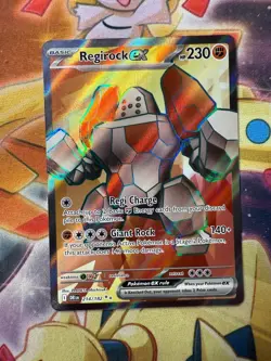 Pokemon TCG Regirock EX Destined Rivals Full Art Card 214/182 Near Mint - Image 1