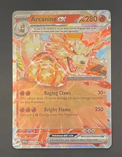 Pokemon Card Arcanine EX 032/198 Scarlet & Violet Base Set - Near Mint - Image 1