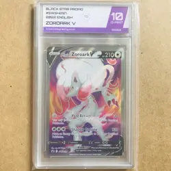 Pokemon Card • Hisuian Zoroark V SWSH297 • Full Art Black Star Promo • Graded 10 - Image 1