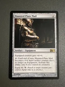 Haunted Plate Mail 212 - MTG - Magic Core Set 2014 - LP - Image 1