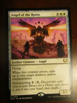 Magic The Gathering Commander Edge of Eternities ANGEL OF THE RUINS MTG 63 - Image 1