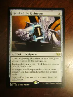 Magic The Gathering Commander Edge of Eternities GAVEL OF THE RIGHTEOUS MTG 55 - Image 1