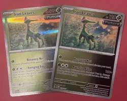 POKEMON TCG - IRON LEAVES 019/167 TWILIGHT MASQUERADE HOLO AND REVERSE HOLO - NM - Image 1