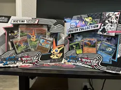 NEW-Pokemon TCG Black Bolt & White Flare Victini Illustration/Poster Collection - Image 1